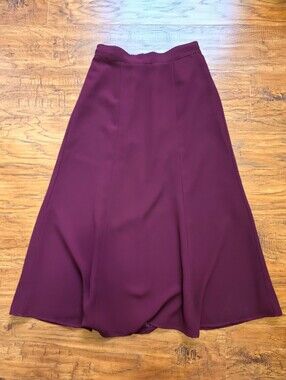 Brownstone Studio New York Size 12 Burgundy Wine Maxi Skirt - Classic A-Line